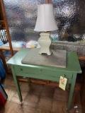 Green table - lamp - pc. of marble