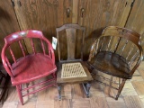Rocking chair with cane seat - two chairs