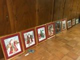 Santa Clause framed pictures - horse framed pictures - etc