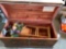 Lame cedar chest - with longaberger basket