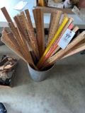 Few dozen yard sticks