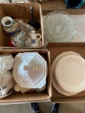 White diver ironstone dishes - glassware