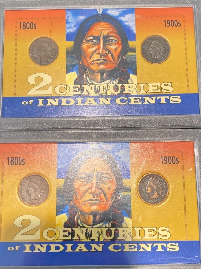Two Centuries of Indian Cents 2 coin set