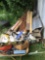 Assorted Lumber, Wheelbarrow and Plumbing items