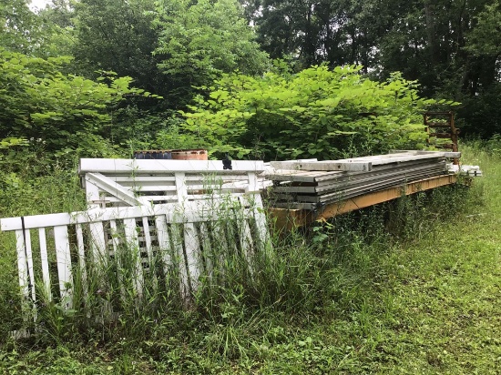 Homemade 20 ft. Tri-Axle Trailer w/ Vinyl Fence