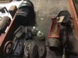 Sad Irons, hand drill, Insulators