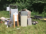 Scrap pile incl. File cabinets, appliances, bed liner, Misc.