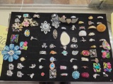 Foam tray of costume jewelry rings