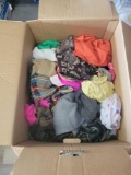 Large box of assorted scarves