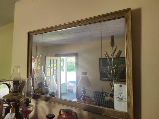 Mirror, cardinal window, wall panels, prints