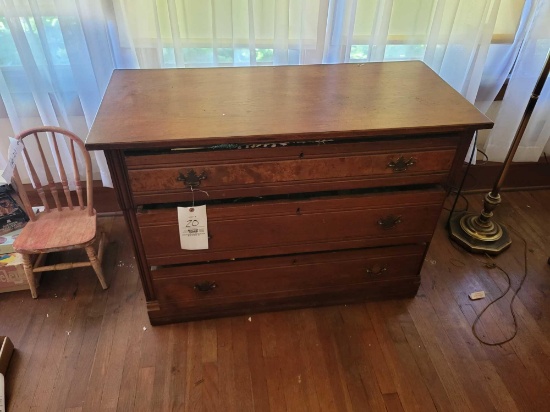Victorian 3 drawer dresser 43 inches wide