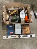 Drill bits, level, oilers, misc.