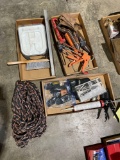 Caulk guns, rope, Sheffield multi tools,