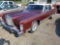 1978 Lincoln Continental, runs good, maroon color, 123,820 miles