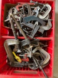 Box lot of C-clamps & welding clamps
