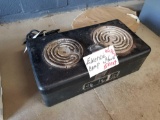 Early electric camp stove, works