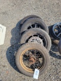 4 mounted tires with rims, 16 inch