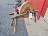 Old stone grinding wheel