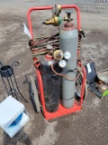 Oxygen and acetylene torch set
