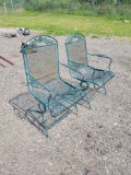 2 metal chairs