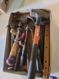 Box of hammers, sledge