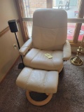 Ekornes Stressless leather style chair and ottoman made in Norway