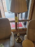 Brass finish floor lamp