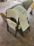 6 Lifetime folding chairs