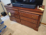 Modern 6-drawer dresser, 5 1/2 ft. x 1 1/2 ft. x 3 ft. tall