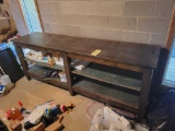 Early store counter with 2 shelves, no glass, 8 ft. x 2 ft. x 3 ft. tall