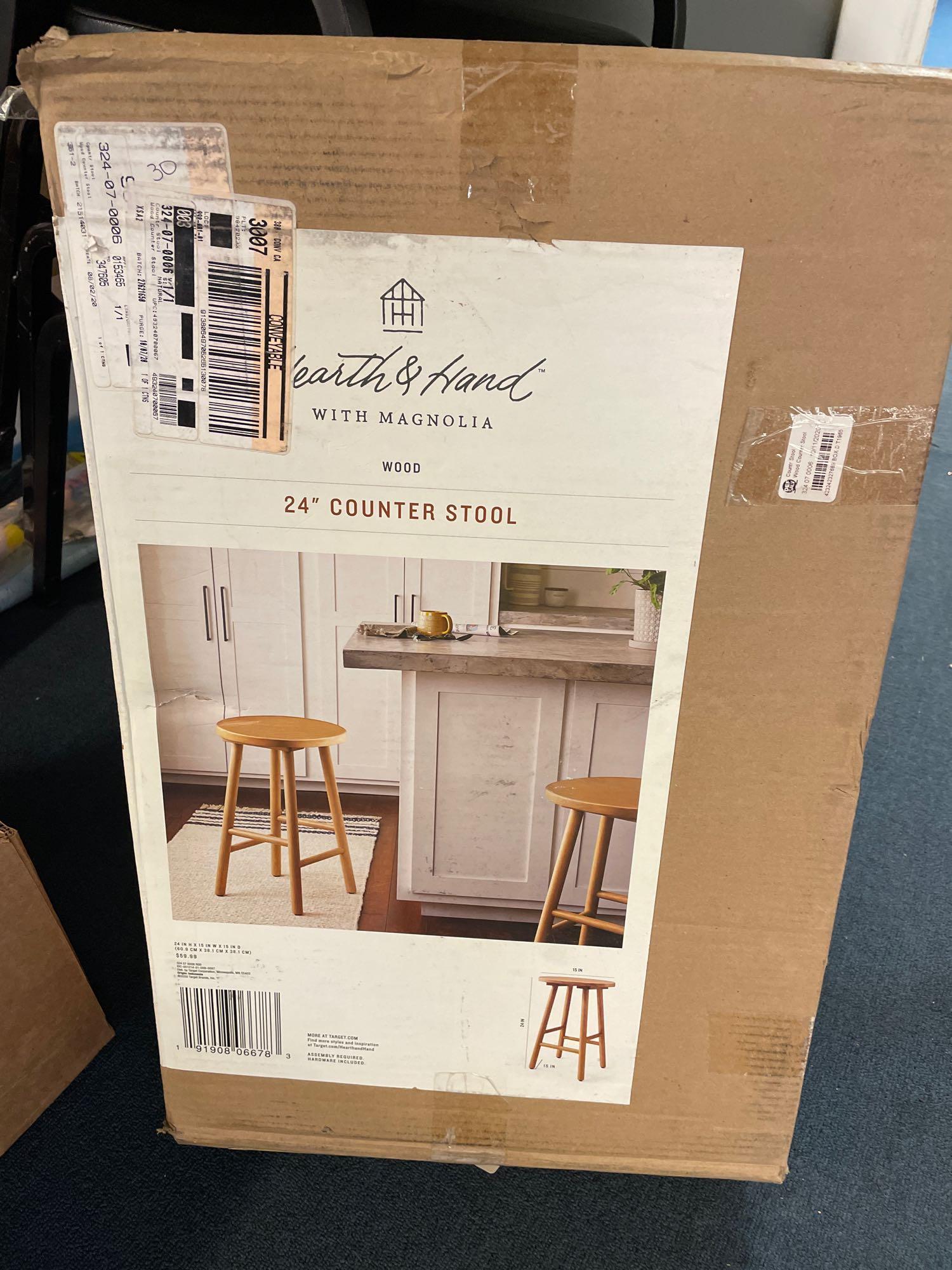 Magnolia Hearth and Hand counter stool 24 inches Proxibid