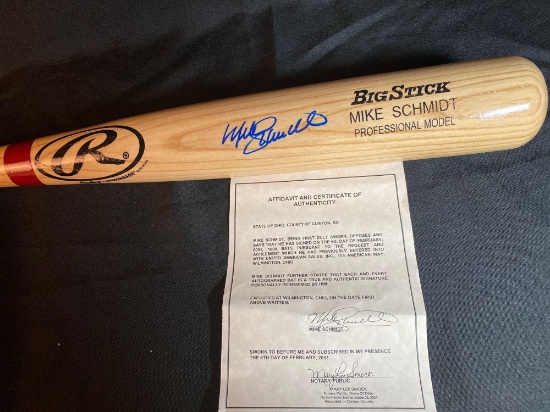 Mike Schmidt autographed 34" bat. Has COA.