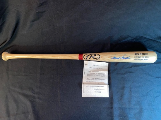 Johnny Bench autographed 34 1/2" bat. Has COA.