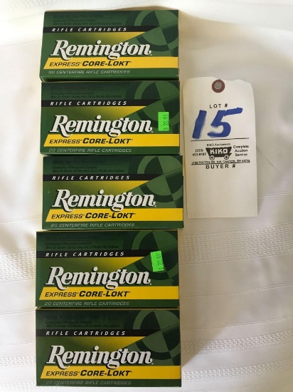 Remington 100gr core-lock 243win ammo - 5 boxes