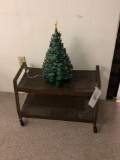 Ceramic Christmas Tree with Cart