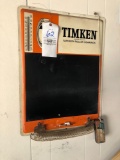 24in x 18in Timken Chalk Board and Thermometer