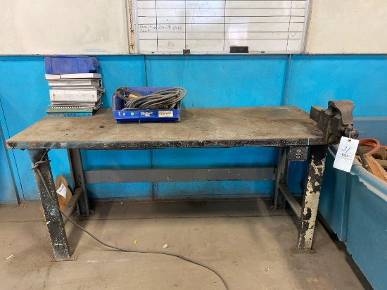 Metal workbench with Chase Parker Vise
