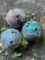 Multi-Colored Ebonite Bowling Balls