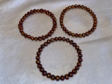 (3) Cultured pearl bangles, 2 1/2