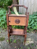 Solid Wood Smoke Stand with Magazine Trough