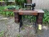 Early Console Singer Sewing Machine