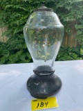 Lamp Base with Lady Bugs, Reverse Painted