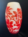 1970s Chinese cameo glass vase, 10.5