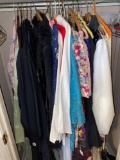 Clothing in closet.