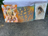Oil-on-Board Art, Bee, Patterns