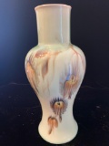 Glazed hand-painted vase, 12.5