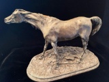 O. J. Mene signed bronze horse statue, 16