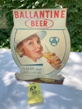 Vintage Beer Advertising on Cardboard Ballantine Beer