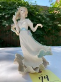 Cybis Guinevere Porcelain Blonde Woman on Seashell Figurine