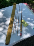 Montague Flash Wooden Fishing Pole with Canvas Case